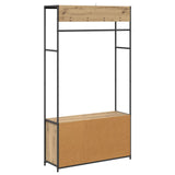 Coat Stand with Shoes Bench Artisan Oak 100 x 32 x 180.5 cm 8012037