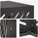 Air Conditioner Cover Black 90 x 40 x 60 cm Steel 8014094