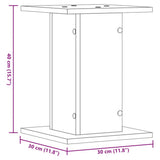 Plant Stands 2 pcs Smoked Oak 30x30x40 cm Engineered Wood 3307850