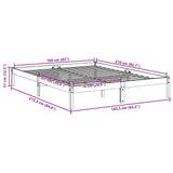 Extra Long Bed Frame without Mattress White 160x210 cm Solid Wood Pine 852409