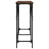 Console Table Smoked Oak 180x29x75 cm Engineered Wood 837764