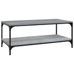 ZNTS Coffee Table Grey Sonoma 100x50x40 cm Engineered Wood 819365