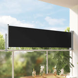 Patio Retractable Side Awning 80x300 cm Black 48358