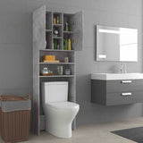 808426 Washing Machine Cabinet Concrete Grey 64x25,5x190 cm