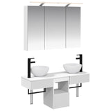 Bathroom Cabinet Set 4 pcs White 100 x 14.5 x 70 cm 3406255