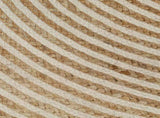 Handmade Rug Jute with Spiral Design White 150 cm 133718