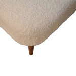 Boucle Cream Square Footstool IN3306