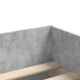 Bed Frame Concrete Grey Engineered wood, Plywood Single 3207339