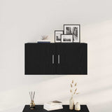 Wall Cabinet Black Oak 80x39x40 cm Engineered Wood 862012