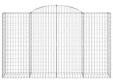 Arched Gabion Baskets 11 pcs 200x50x160/180 cm Galvanised Iron 3146392
