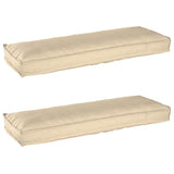 Pallet Cushion Set 2 pcs Beige 120 x 40 x 8 cm Oxford Fbric 42001701