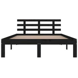 Bed Frame without Mattress Black Solid Wood 200x200 cm 814778