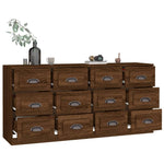 Sideboards 2 pcs Brown Oak Engineered Wood 3185286