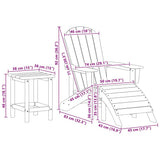 Garden Chair 3 pcs Black Polyethylene 3335848