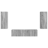 TV Cabinet Set Wall-mounted 2 pcs Grey Sonoma Engineered Wood 3408976