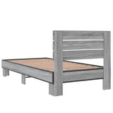 Bed Frame without Mattress Grey Sonoma 75x190 cm Small Single 845750