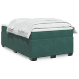 Box Spring Bed with Mattress Dark Green 120x200 cm Velvet 3285278