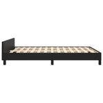 ZNTS Bed Frame without Mattress Black 180x200cm Super King Faux Leather 349900