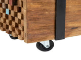 TV Stand 110x30x32.5 cm Solid Teak Wood 326173