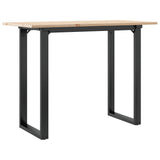 Dining Table O-Frame 100x50x75 cm Solid Wood Pine and Steel 3282675