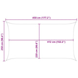 Sun Shade Sail 4,5 x 2,5 m 100% Polyester Oxford Rectangular 42031067