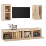 TV Cabinets 4 pcs Solid Wood Pine 3100169