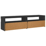 TV Cabinets 2 pcs with LED Lights Black 75x35x40 cm 804394