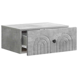 Wall-Mounted Bedside Cabinet with Drawer 2 pcs Concrete Grey 898112