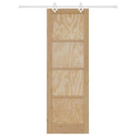 Sliding Door Manual White 78 x 232 cm Solid pine wood and steel 3333558