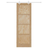 Sliding Door Manual White 78 x 232 cm Solid pine wood and steel 3333558