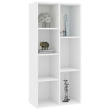 Book Cabinet White 50x25x106 cm Engineered Wood 801107