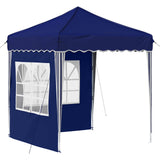Pop-up Party Tent 195 x 195 x 245 cm Blue Oxford Fabric 42019725