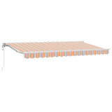 Retractable Awning Blue and Orange 400 x 200 cm 3329842