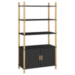 ZNTS Highboard Black 80x40x153 cm Engineered Wood 345703
