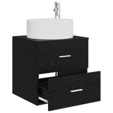 Wall-Mounted Sink Vanity Black Oak 49.5 x 44.5 x 65.5 cm 890319