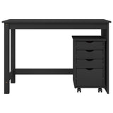 Desk Cabinet Set 2 pcs Grey Solid Pine Wood 3438767