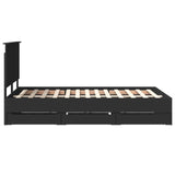 Bed Frame with Drawer Black 120 x 190 cm Engineer Wood 3411139