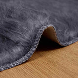 Faux Sheepskin Rug TAFALLA Anthracite 200 cm Polyester 42021605