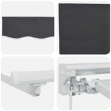 Awning Frame Anthracite 300 x 200 cm Polyester with PU coating 3329505