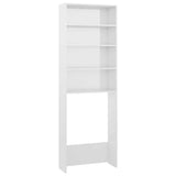 Washing Machine Cabinet High Gloss White 64x24x190 cm 808410