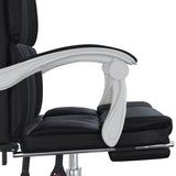 Reclining Office Chair Black Faux Leather 349799