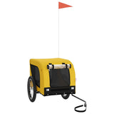 Pet Bike Trailer Yellow and Black Oxford Fabric and Iron 94001