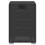 ZNTS Propane Tank Cover Table Black 40x40x60 cm Poly Rattan 366294