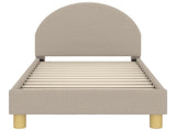 Toddler Bed Frame with Headboard Light Grey 70 x 140 cm 42011026