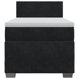 Box Spring Bed with Mattress Black 90x200 cm Velvet 3286206
