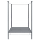 Bed Frame Grey Powder-coated metal Double Durable Bed Frame 325059