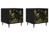 Bedside Cabinet RHENEN 2 pcs Black Oak 36 x 33 x 51 cm 8007230