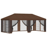 Gazebo Cover with Sidewalls Brown 600.5 x 300.5 cm Polyester 900446