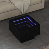 Coffee Table Black oak 40 x 40 x 30 cm Engineered wood 879658