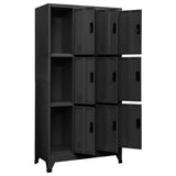 Locker Cabinet Anthracite 90x45x180 cm Steel 339807